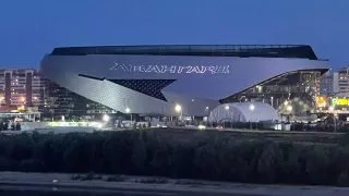 На «G-Drive Арене» появилась лазерная надпись «Авангард»
