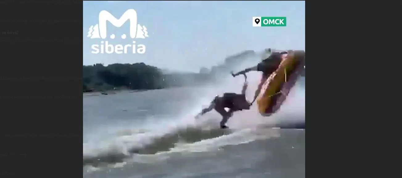 Появилось видео момента гибели омича на реке Иртыш