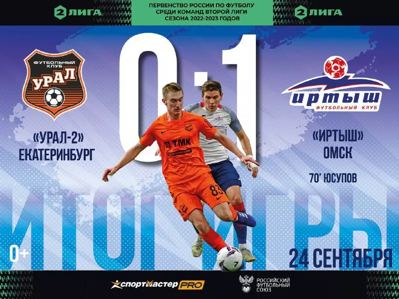 Омский «Иртыш» обыграл футбольный клуб «Урал-2»