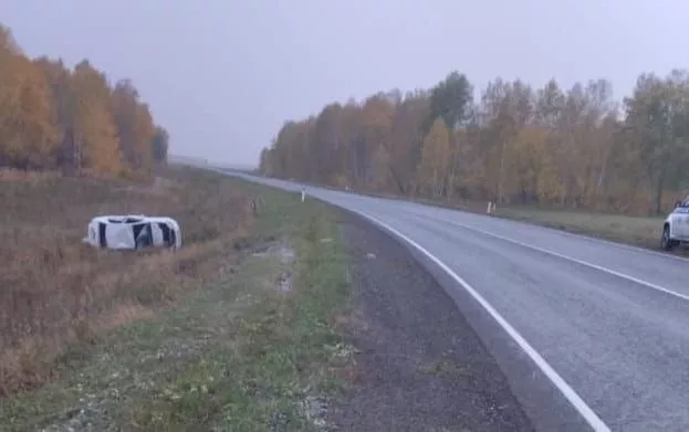 В Большереченском районе водитель не справился с управлением иномарки и съехал в кювет