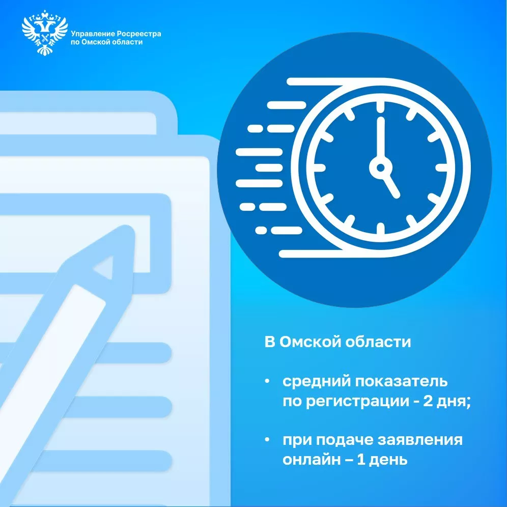 В Омской области сроки электронной регистрации недвижимости сокращены до одного дня