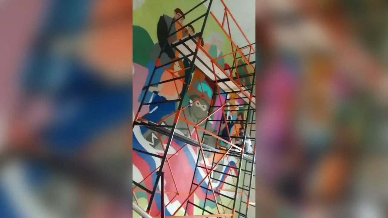 В новой школе в Черлаке появятся настенные рисунки, посвящённые защитнику Отечества