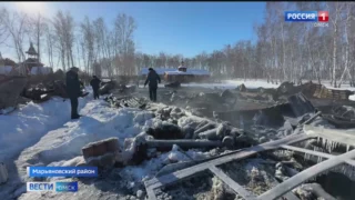 В Марьяновке продолжают разбираться в причинах пожара на территории Свято-Серафимовского монастыря