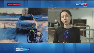 В Омске автоледи сбила инвалида-колясочника