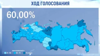 Явка на выборах президента России по стране составила 60%