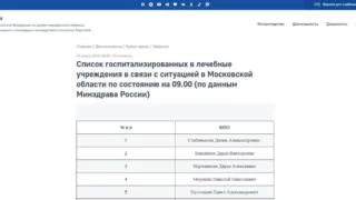 МЧС РФ опубликовало на своем сайте список госпитализированных в результате теракта в Москве