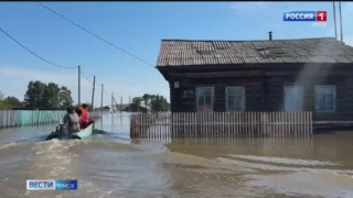 В русле реки Аркарка в Таре поднимается вода