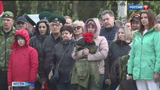 Омские пограничники сегодня провели «Боевой расчёт» в Парке победы