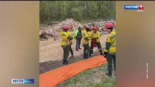 В Таре завершились воздушные тренировки десантников-пожарных