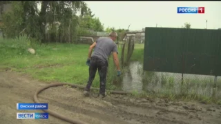 Вода начала отступать из села Морозовка Омского района