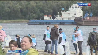 Омичи вышли на уборку берега Иртыша