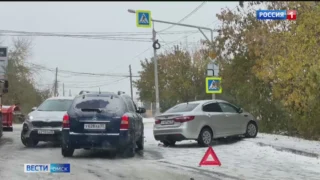 Заваливший сегодня Омск первый снег продержится в регионе совсем недолго