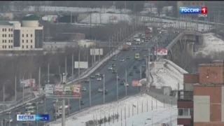 Этой ночью в Омске на мосту у Телецентра перекроют две полосы
