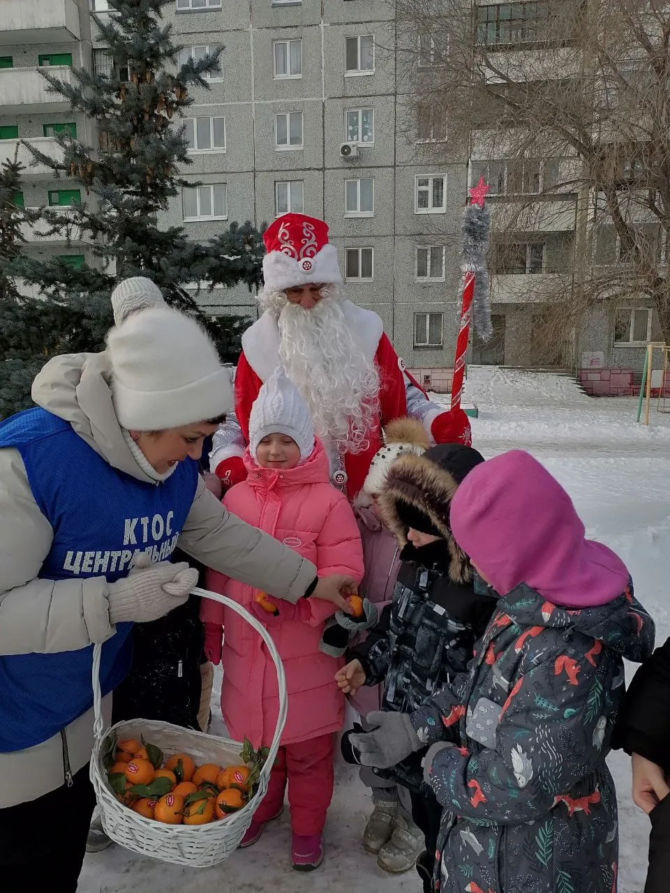 Омские активисты раздают «мандариновое» настроение