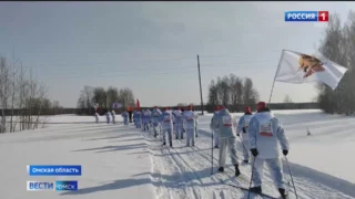 В Калачинске финишируют участники памятного лыжного пробега