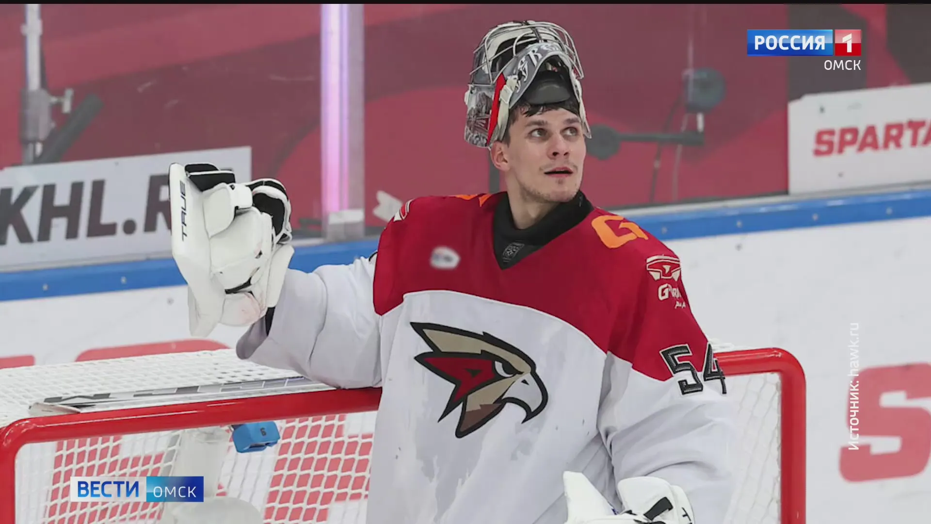Голкипер омского «Авангарда» Никита Серебряков признан лучшим вратарем минувшей недели в КХЛ
