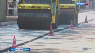 В Омске УДХБ асфальтирует улицу Хабаровскую