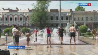 Люди и животные борются с аномальной жарой в Иркутске