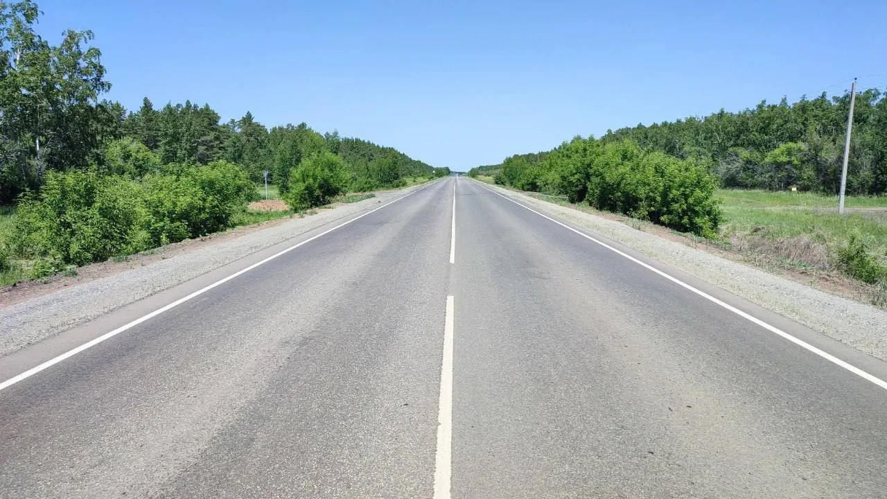 В Омской области на участке трассы Омск – Русская Поляна завершился дорожный ремонт