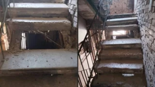 В Омске в трехэтажном доме рухнула бетонная плита