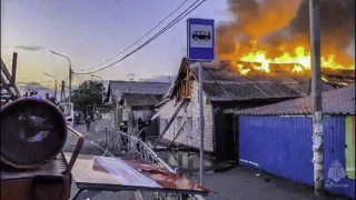 В центре Омска произошел крупный пожар