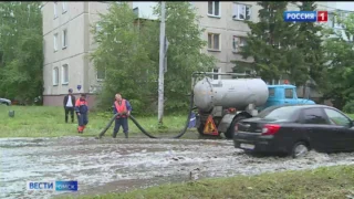 В Омске из-за продолжающихся дождей дорожные службы работают в усиленном режиме