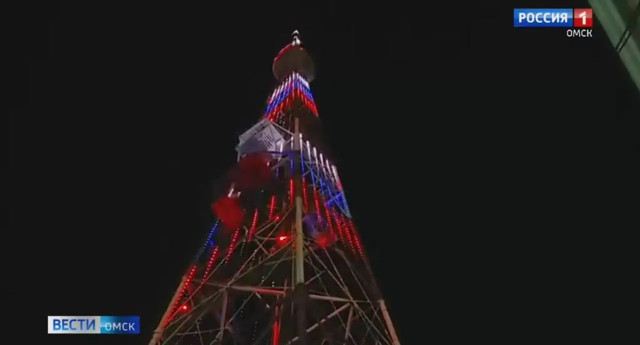 Омскую телебашню подсветят в честь Дня города и области