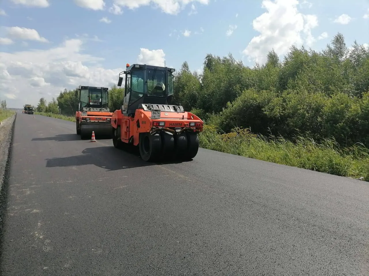 В Омской области завершается ремонт участка трассы Называевск – Исилькуль
