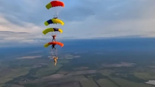 Омичи стали призерами чемпионата России по купольной парашютной акробатике