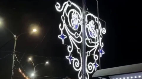 В Омске в парке им. 30-летия ВЛКСМ зажглись новогодние огни