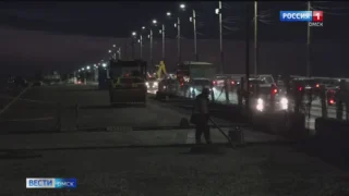 В Омске завершаются основные работы по ремонту правой половины моста у Телецентра