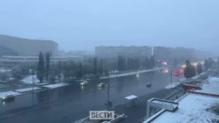В Омске выпал первый снег