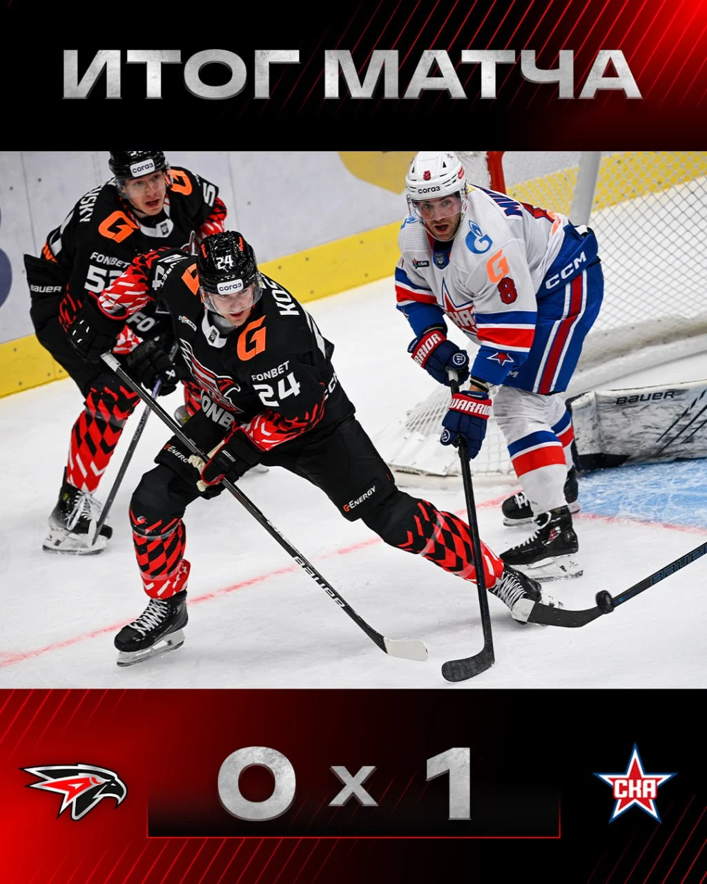 В Омске «Авангард» уступил СКА