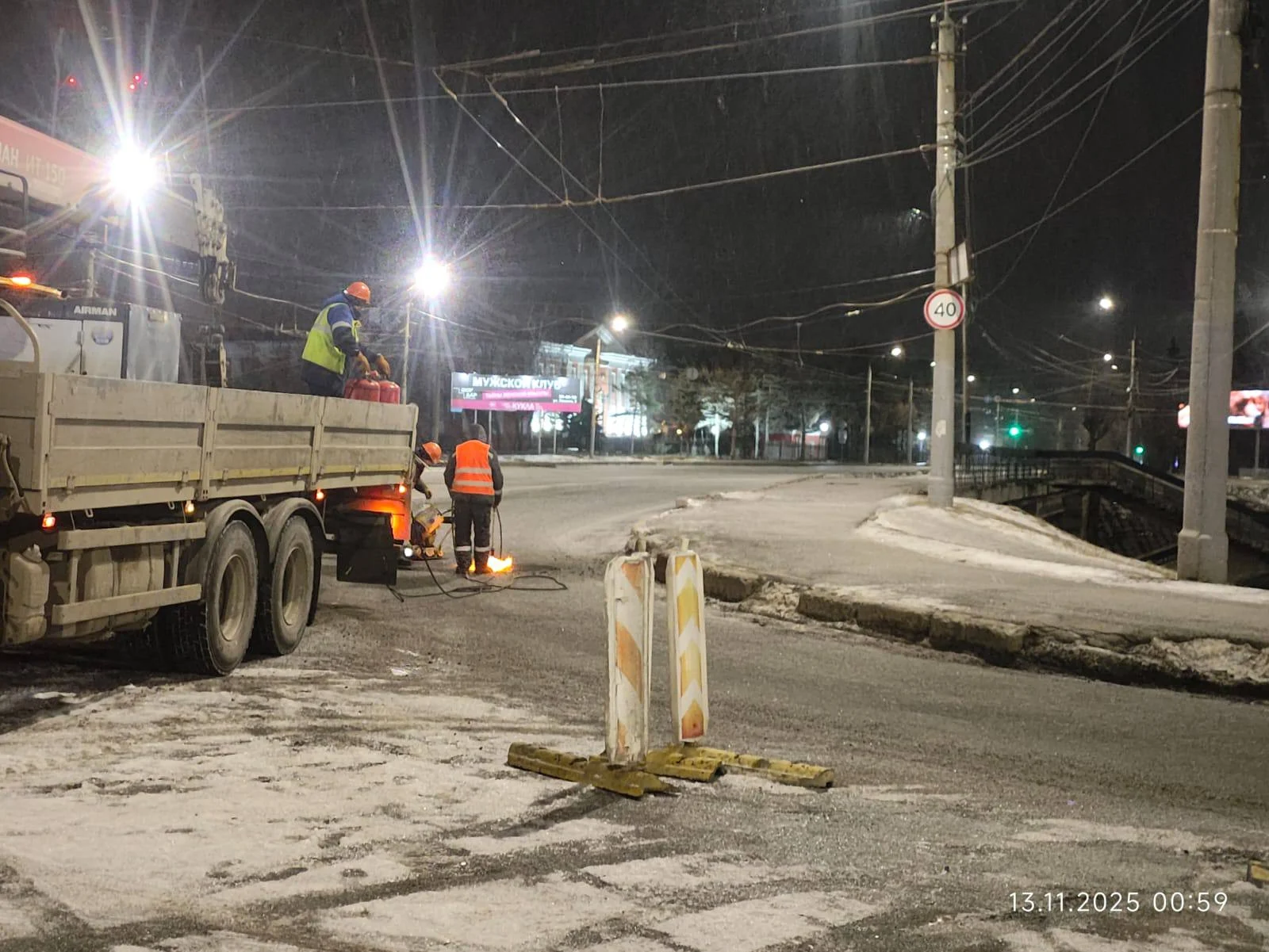 В Омске прошли аварийно-восстановительные работы на мосту у Телецентра