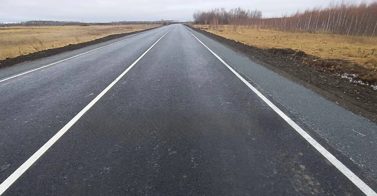 В Тюкалинском районе завершился ремонт участка дороги