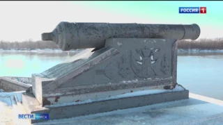 Памятник пушка в центре Омска готовится к реставрации