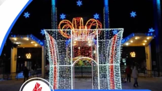 Омск продолжают украшать к Новому году