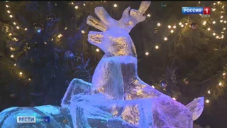 В Омск для изготовления новогодних скульптур привезут лед с севера