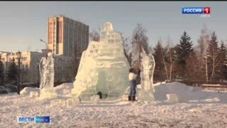 В Омске возле Успенского Кафедрального собора появился Рождественский Вертеп