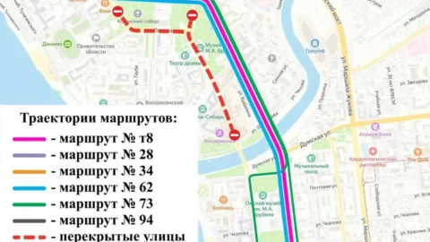 В Омске автобусы и троллейбусы изменят маршруты в дни Рождественского полумарафона 