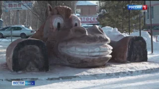 В Омске многие предприятия решили креативно встретить наступивший год лошади