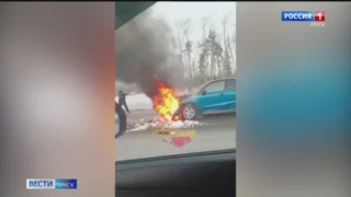 Крупный пожар произошёл в Омске на Левом берегу