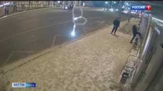 В Омске дебошир разбил стекла в остановочном павильоне на улице Дианова