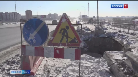 В Омске приступили к строительству ливневой канализации на правой стороне моста 60-летия ВЛКСМ