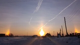 Над Омской областью вышло Солнце «с ушами»