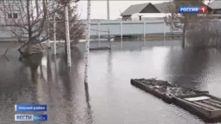 Четыре района Омской области уже пострадали от весеннего паводка