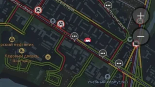 Омские Нефтяники сковало пробками