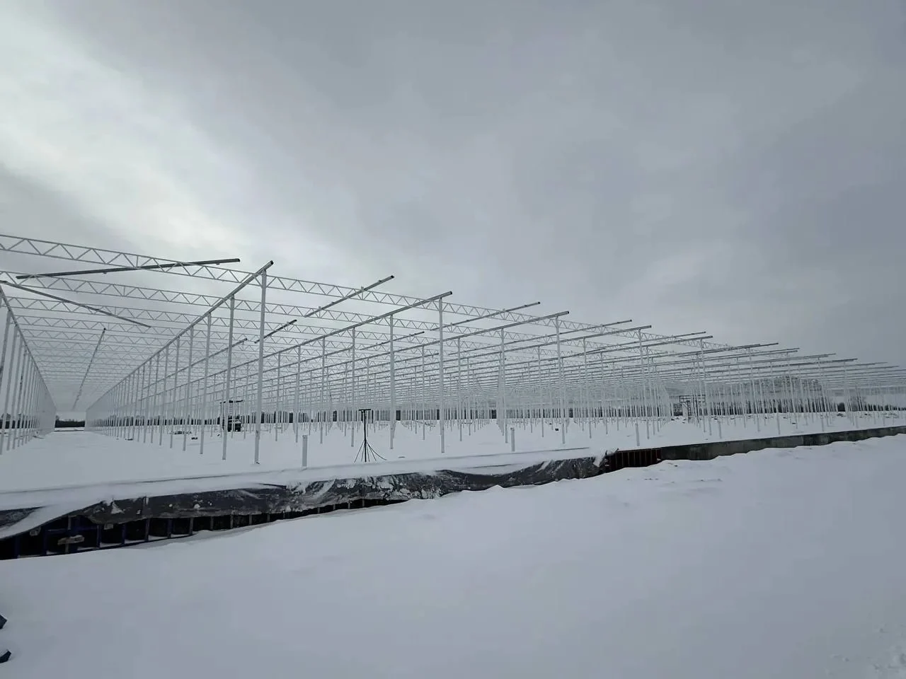 В Лузино продолжается строительство тепличного комплекса