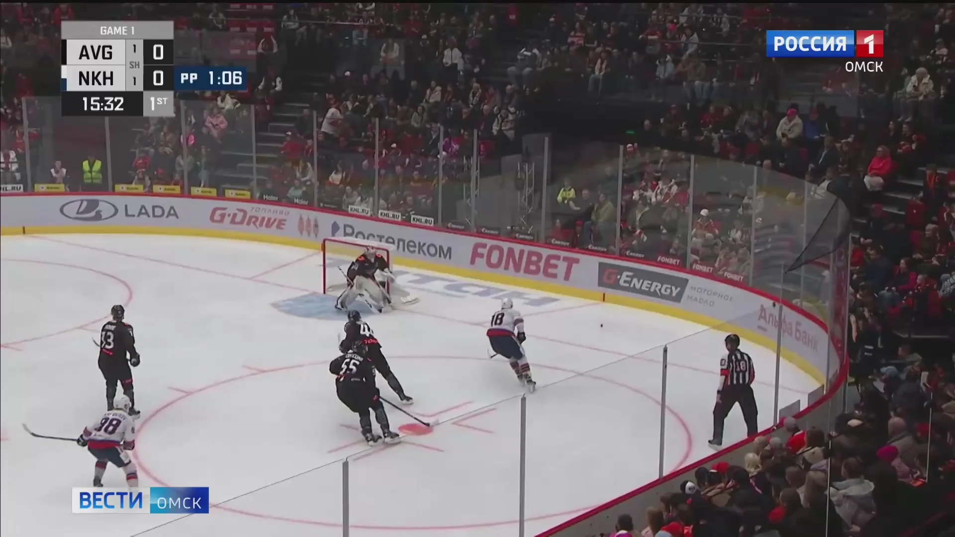 Омский «Авангард» проведет второй матч первого раунда плей-офф против нижнекамского «Нефтехимика»