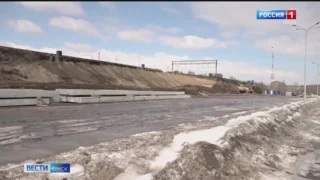 К ещё одному виду работ приступили на подъезде к мосту 60-летия ВЛКСМ